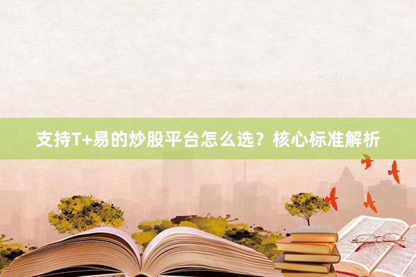 支持T+易的炒股平台怎么选？核心标准解析