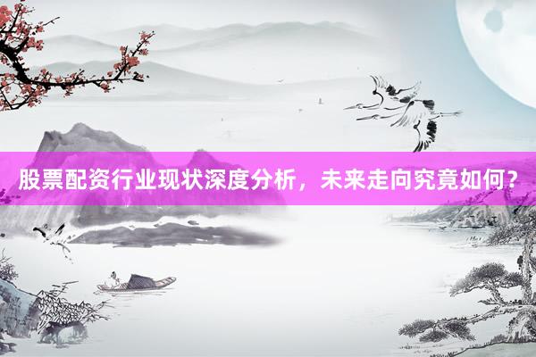 股票配资行业现状深度分析，未来走向究竟如何？