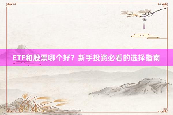 ETF和股票哪个好？新手投资必看的选择指南