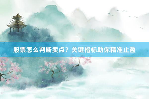 股票怎么判断卖点？关键指标助你精准止盈