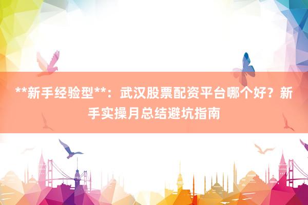 **新手经验型**：武汉股票配资平台哪个好？新手实操月总结避坑指南