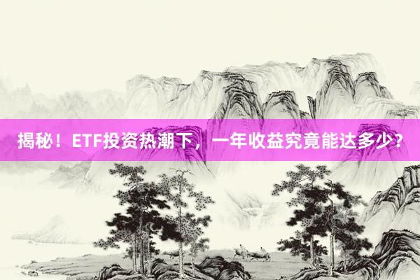 揭秘！ETF投资热潮下，一年收益究竟能达多少？