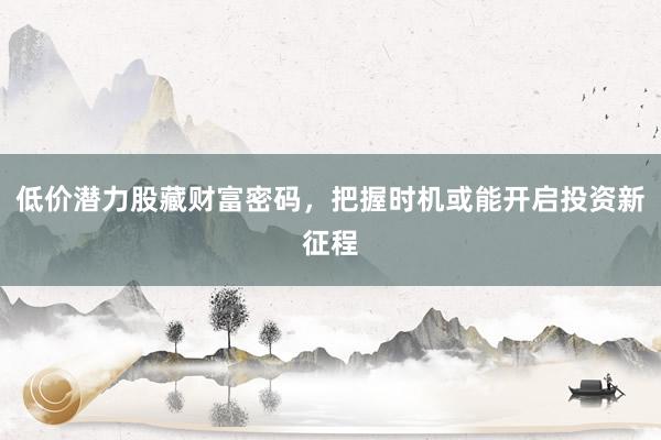 低价潜力股藏财富密码，把握时机或能开启投资新征程