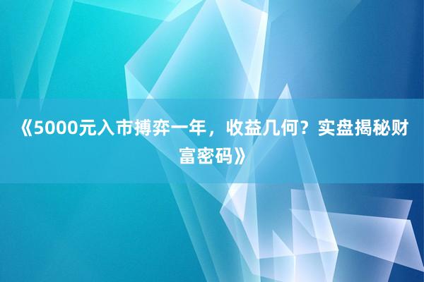 《5000元入市搏弈一年，收益几何？实盘揭秘财富密码》