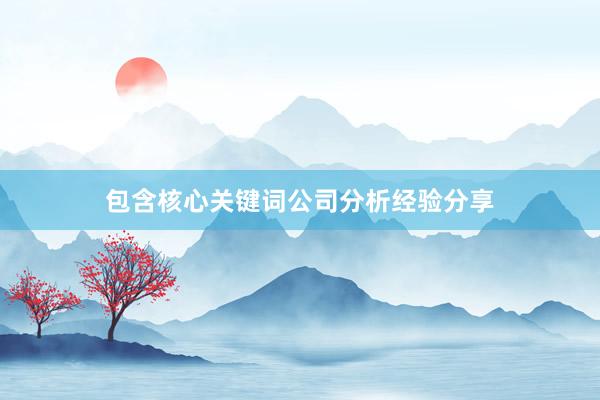 包含核心关键词公司分析经验分享