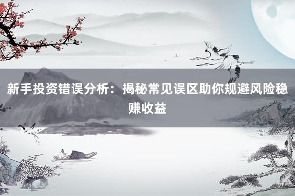 新手投资错误分析：揭秘常见误区助你规避风险稳赚收益