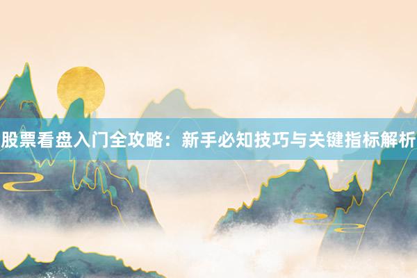 股票看盘入门全攻略：新手必知技巧与关键指标解析
