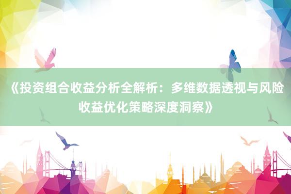 《投资组合收益分析全解析:多维数据透视与风险收益优化策略深度洞察》