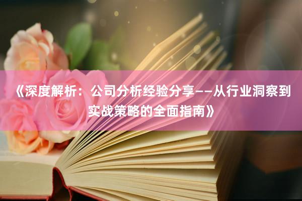 《深度解析：公司分析经验分享——从行业洞察到实战策略的全面指南》